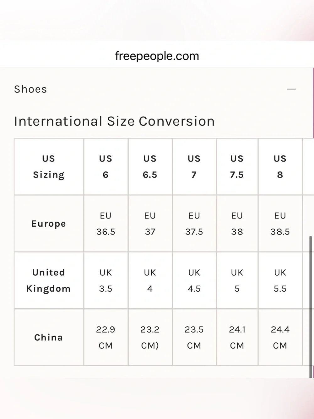 Free People very good